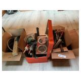 3 boxes tools, hardware and other items