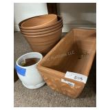 Group of Planters - Pottery & Plastic