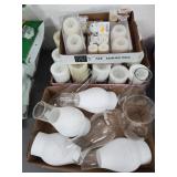 LED candles and glass chimneys