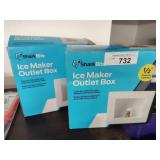 2 ice maker outlet boxes