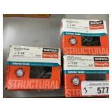 3 Boxes 1 1/2" Structural Screws
