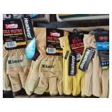 4 pairs lined work gloves size M