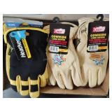 3 pairs lined gloves size XL