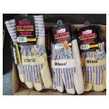 3 pairs lined work gloves size XL