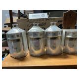 Vintage Mother of Pearl Ceramic Spics Containers