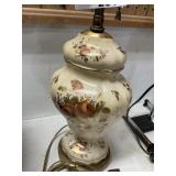 Vintage Porcelain Lamp - Hand Painted