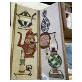 2 Mid Century Wall Plaques