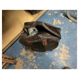 Bowling bag, shoes, and ball