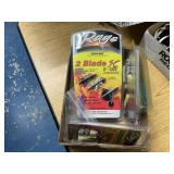 Broadheads, replacement blades, and fletching