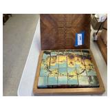 Vintage Wood Cube Block Puzzle