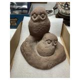 Owl Sculpture signed Patch Peterson - Heavy !!