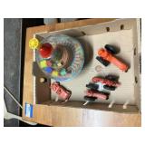 Vintage Toy Tractors and Spinning Toy Train