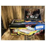 Ceramic car bank and Harley Davidson Softail