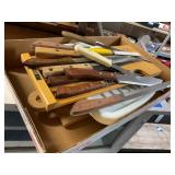 Assortment of knives and cutting boards