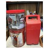 Metal Tins and Lantern Case