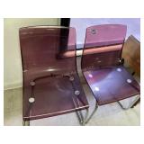 2 Plastic Chairs - Modern style - Rust & Stains