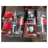 3 deadbolts and 2 knobs