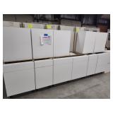 11pc Nobilia Alpine White kitchen cabinet set