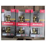 3 Kwikset keyed entry door knobs