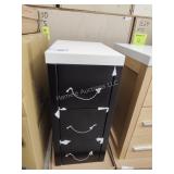 Fresca black side cabinet with top 12x18x26