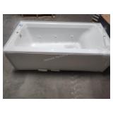 Jacuzzi jetted bathtub with pump white