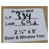Arauco MDF door and window trim 2-1/4x8ft 384LF
