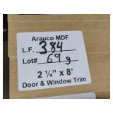 Arauco MDF door and window trim 2-1/4x8ft 384LF
