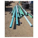 Assorted PVC pipe, varying sizes