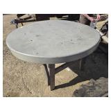 Round metal table, 55" round