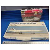 Concorde airliner and car models