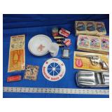 Aluminum car, boxes, toys and other