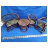 Wicker doll furniture 4 pcs