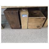 3 wood crates