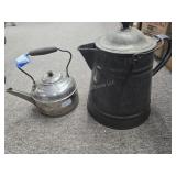 2 Vintage metal pots