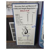 Riverview Park sign, wooden