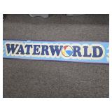 WaterWorld sign, wooden, 16" x 8