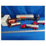 Ertl 76 truck, 2 BuddyL trucks, 2 matchbox and