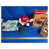 Toy telephone, typewriter, dispenser and other