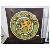 Camp Bartlett plexi sign