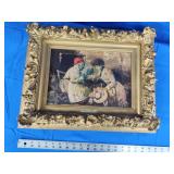 Antique painting with frame