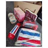 4 lunch boxes, loot box and ThermoServ thermos