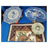 Dishes and hanging linen