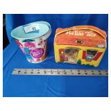 Tin pail and Ideal PeeWee tote