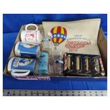 Glasses, cups and bag