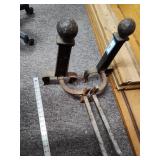 Pair of cast iron andirons