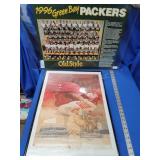 Packers poster and Pete Rose Wheaties poster
