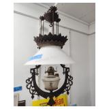 Antique hanging oil lamp