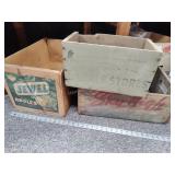 3 wood boxes