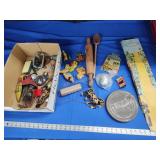 Tin toy parts and other