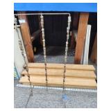 Clip display stand and wood shelf